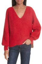 Women's Eleven Six Tess Alpaca Blend Sweater /small - Red