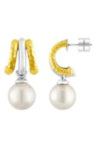 Women's Marjorica Isla Imitation Pearl Hoop Earrings