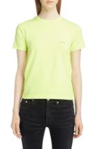 Women's Balenciaga Mini Logo Tee - Yellow