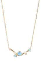 Women's Wwake Organic Triangle Opal & Diamond Necklace