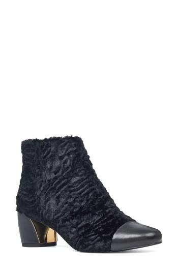 Women's Nine West Joannie Cap Toe Bootie M - Black