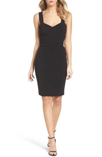 Women's Betsey Johnson Crepe Sheath Dress - Black
