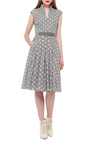 Women's Akris Belted Cotton Voile Dress