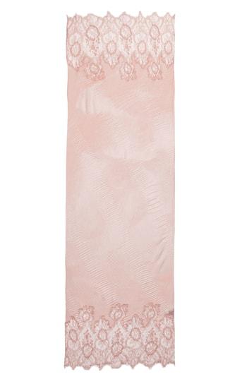Women's Valentino Plisse Lace Trim Scarf, Size - Pink