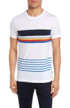 Men's French Connection Senior Stripe Slim Fit T-shirt - White