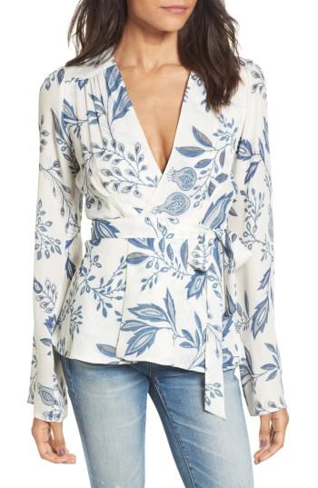 Women's Stone Cold Fox Dover Silk Wrap Blouse