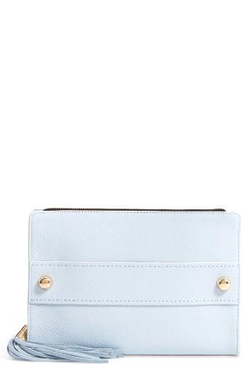 Milly Astor Leather Clutch - Blue