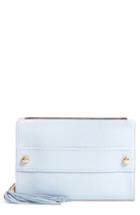 Milly Astor Leather Clutch - Blue