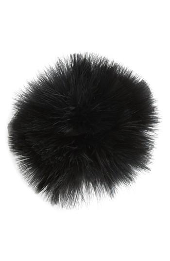 Cara Feather Pompom Ponytail Holder