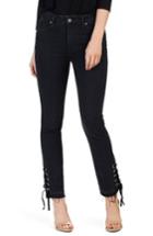Women's Paige Jacqueline High Waist Straight Leg Jeans - Black