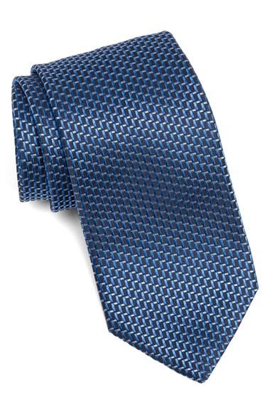 Men's Boss Stripe Silk Tie, Size - Blue