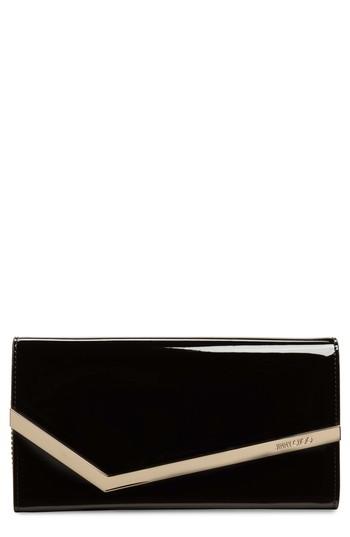 Jimmy Choo Emmie Patent Clutch - Black