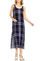 Women's Vince Camuto Beach Plaid Maxi Dress, Size - Blue