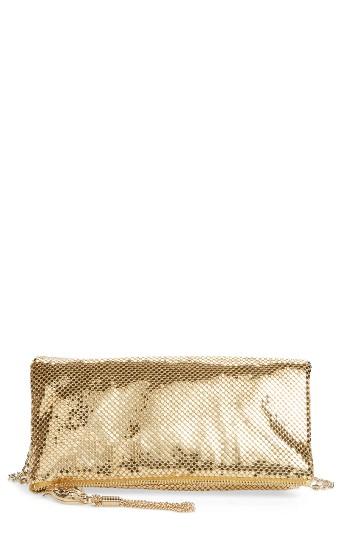 Whiting & Davis Mesh Foldover Crossbody Clutch -