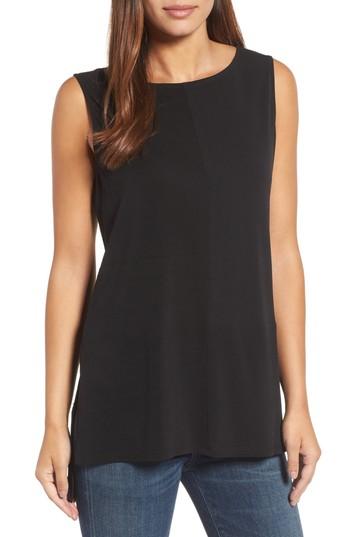 Women's Eileen Fisher High/low Silk Jersey Shell