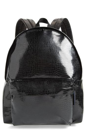 Comme Des Garcons Large Faux Leather Backpack - Black