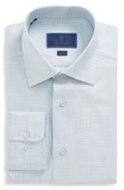 Men's David Donahue Trim Fit Solid Dress Shirt .5 - 32/33 - Green