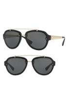 Women's Versace 57mm Aviator Sunglasses - Black