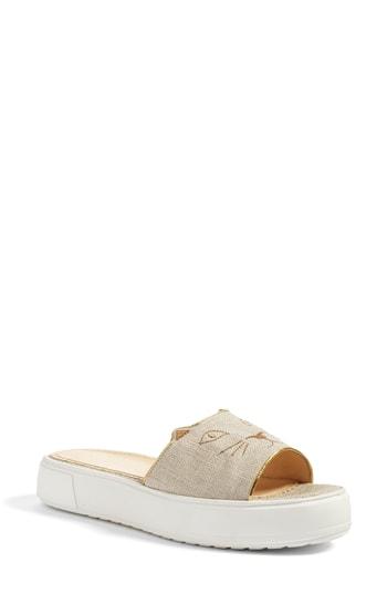 Women's Charlotte Olympia Kitty Slide Sandal Eu - Grey