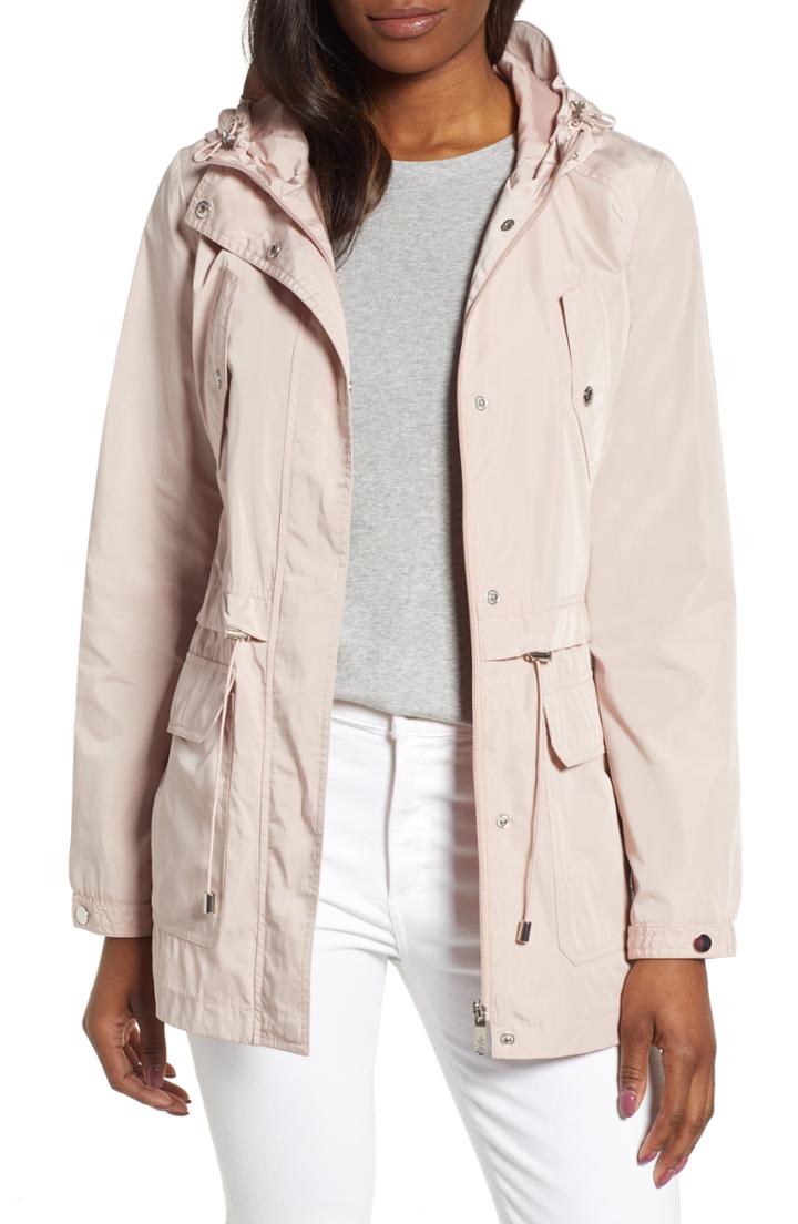 Women's Sam Edelman Hooded Water Resistant Parka - Pink