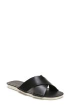 Women's Vince Nico Cross Strap Flat Sandal M - Black