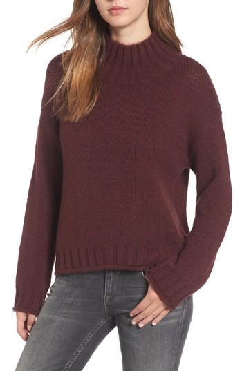 Women's Bp. Cozy Mock Neck Sweater, Size - Burgundy