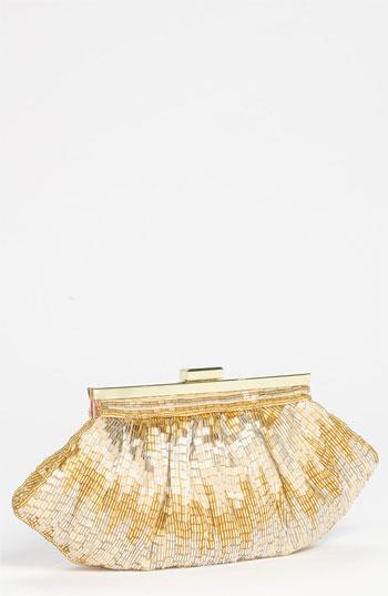Nina Beaded Frame Clutch Gold/