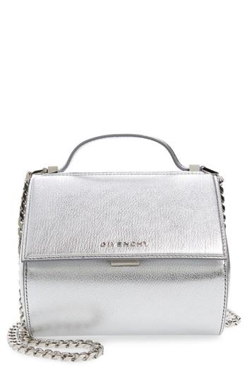 Givenchy Pandora Metallic Leather Satchel -