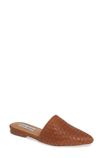 Women's Steve Madden Thunder Woven Mule .5 M - Brown