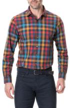 Men's Rodd & Gunn Ridgelands Regular Fit Check Sport Shirt, Size - Coral