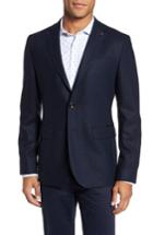 Men's Ted Baker London Modern Slim Fit Herringbone Blazer (s) - Blue