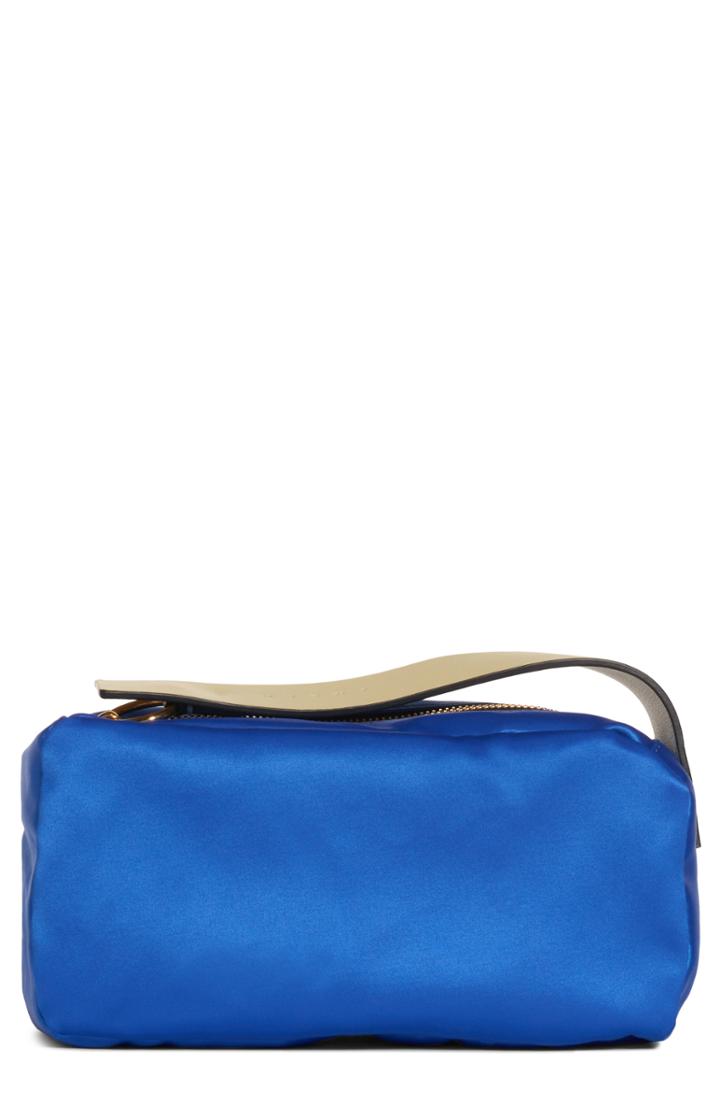 Marni Law Bag Nylon Cosmetics Case, Size - Astral Blue