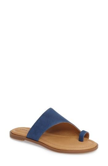 Women's Lucky Brand Anora Toe-loop Sandal M - Blue