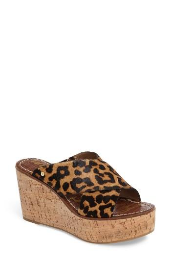 Women's Sam Edelman Darlene Platform Wedge Sandal M - Brown