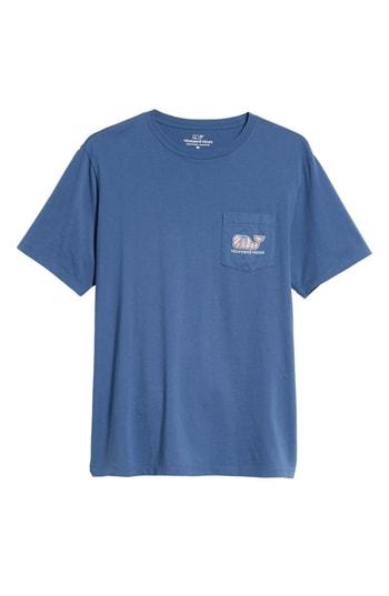 Men's Vineyard Vines Mermaids Whale Fill Graphic Pocket T-shirt - Blue