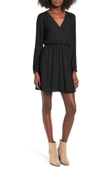 Women's Lush 'emma' Surplice Skater Dress