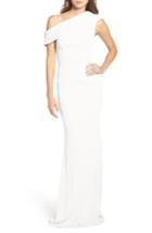 Women's Katie May Layla Pleat One-shoulder Crepe Gown - Ivory