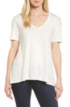 Women's Nordstrom Signature Slub Knit Trapeze Tee - Ivory