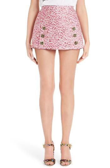 Women's Dolce & Gabbana Metallic Jacquard Miniskirt