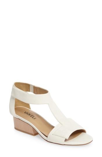 Women's Vaneli Celie T-strap Sandal .5 M - White