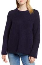Women's Velvet By Graham & Spencer Wool Alpaca Blend Crewneck Sweater - Blue