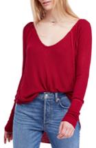 Women's Free People Catalina V-neck Thermal Top - Red