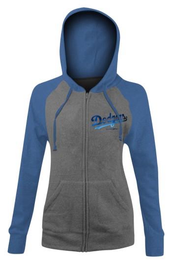 Women's New Era Cap Mlb Triblend Zip Hoodie - Grey