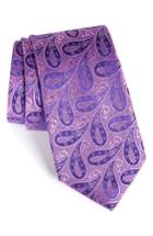 Men's Nordstrom Modern Paisley Silk Tie, Size - Purple