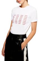 Women's Topshop First Love Repeat T-shirt Us (fits Like 0) - White