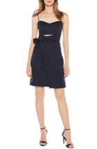 Women's Bardot Sweetheart Linen Blend Dress - Blue