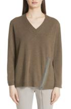 Women's Fabiana Filippi Beaded Wool Blend Pullover Us / 38 It - Beige