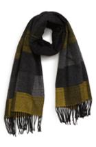 Men's Paul Smith Block Check Scarf, Size - Grey