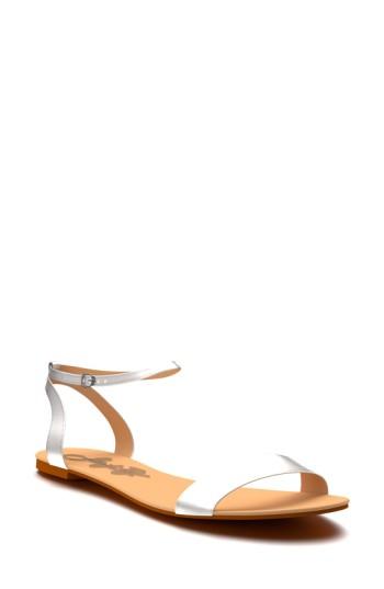 Women's Shoes Of Prey Ankle Strap Sandal -4.5us / 33.5eu B - Metallic