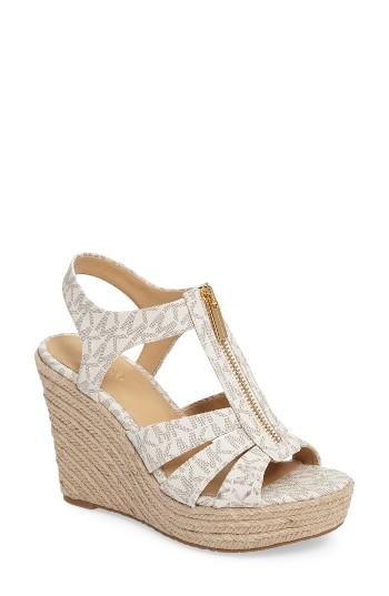 Women's Michael Michael Kors Berkley Platform Wedge M - White